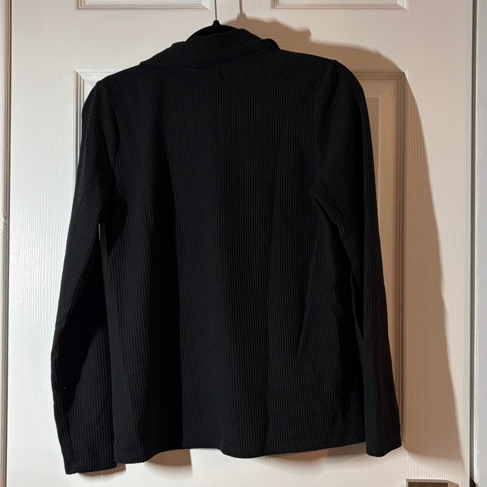 Studio Black Ribbed Knit Top - Picture 3 of 3